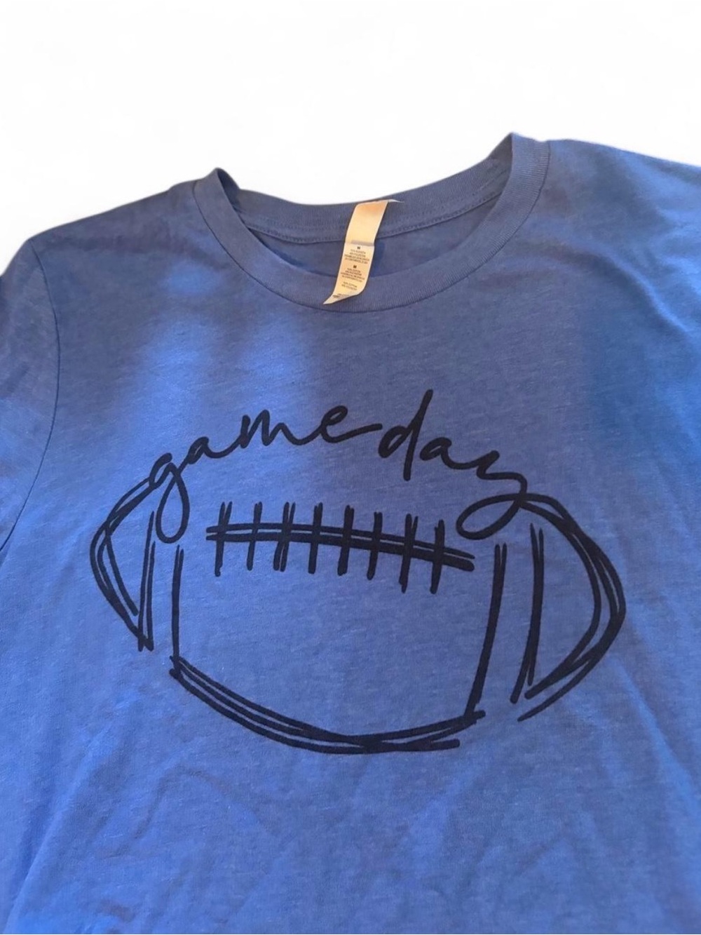 Bella Canvas Blue Short Sleeve "Game Day" Football Tee